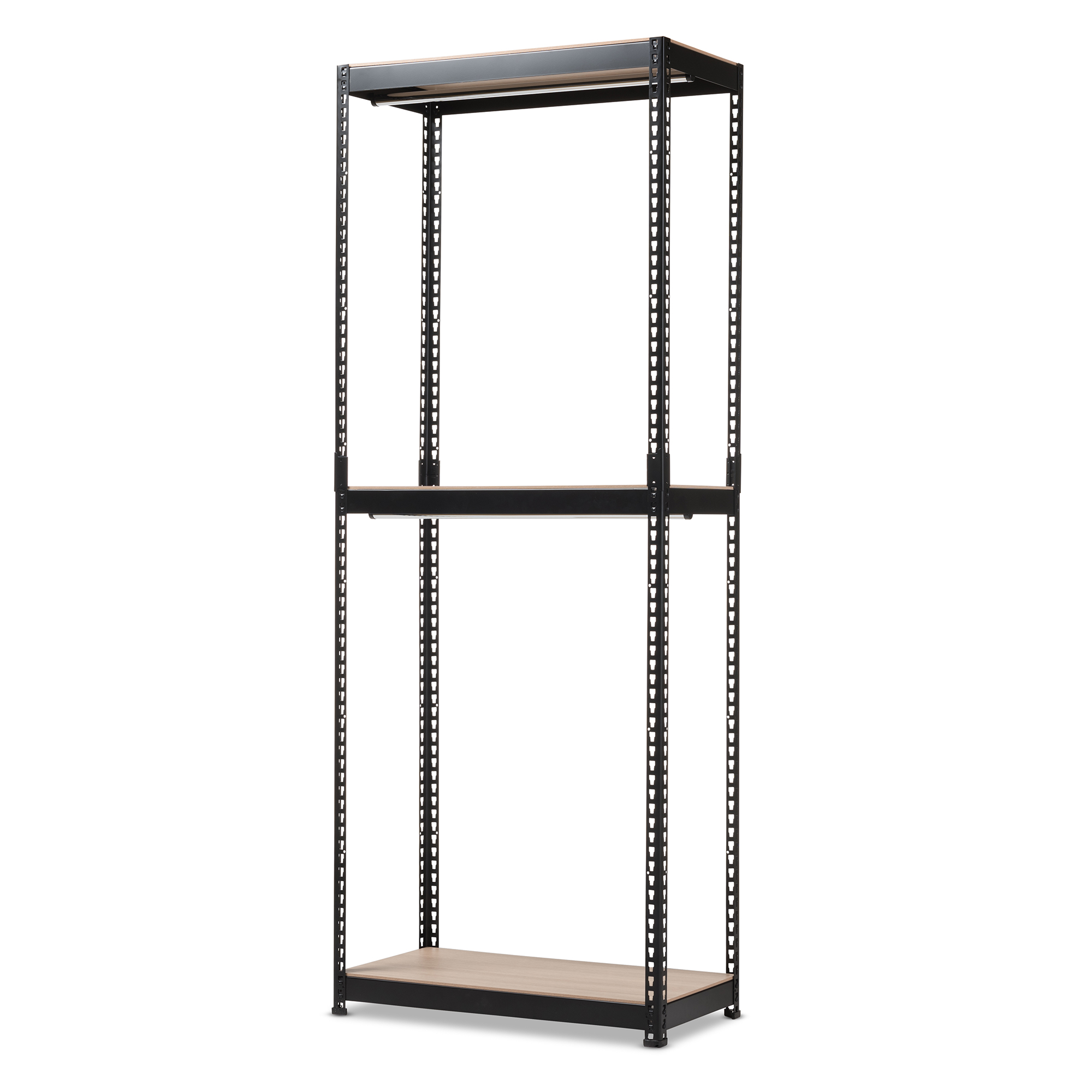 Baxton Studio Gavin Black Metal 3Shelf Closet Storage Racking Organizer