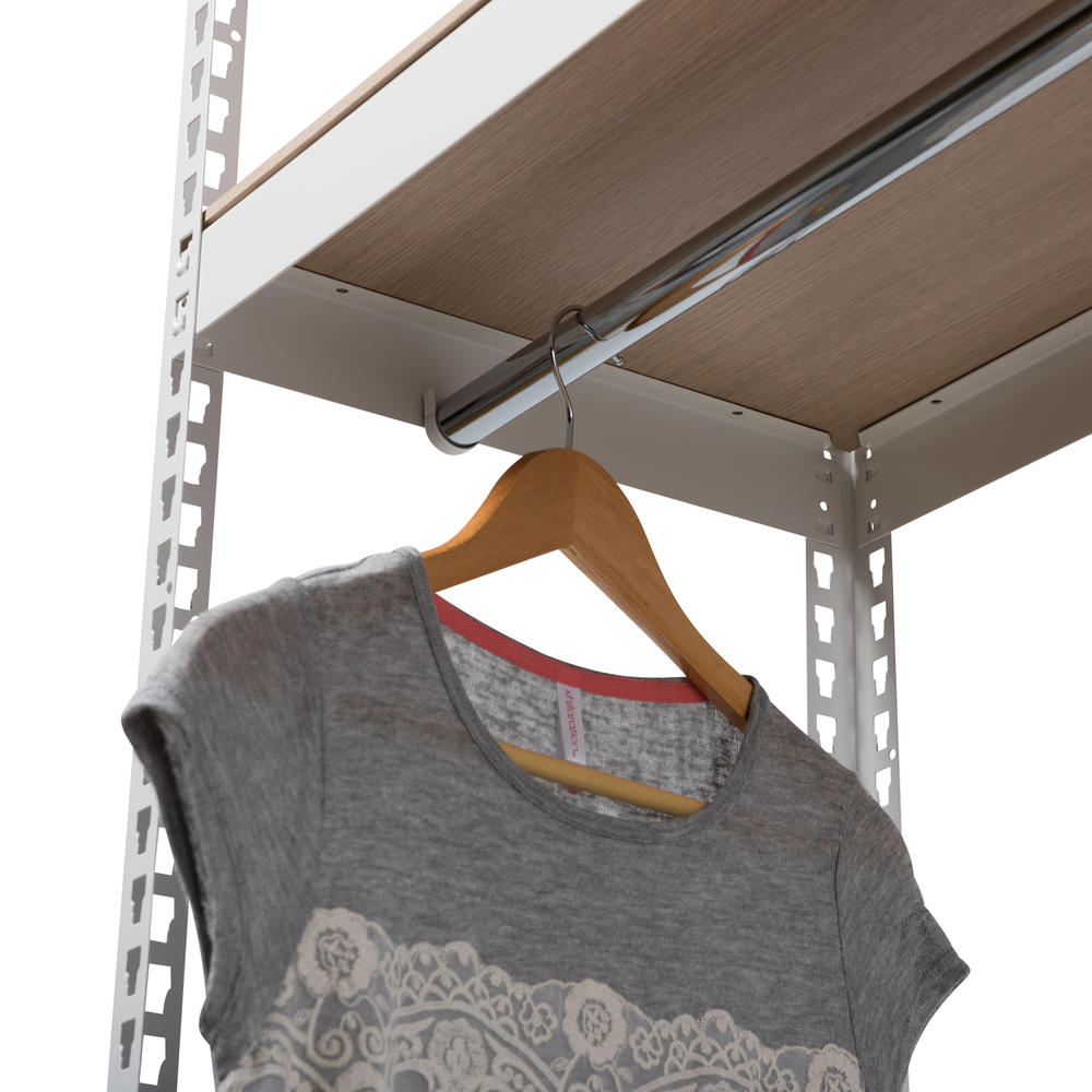 Baxton Studio Gavin White Metal 4Shelf Closet Storage Racking Organizer