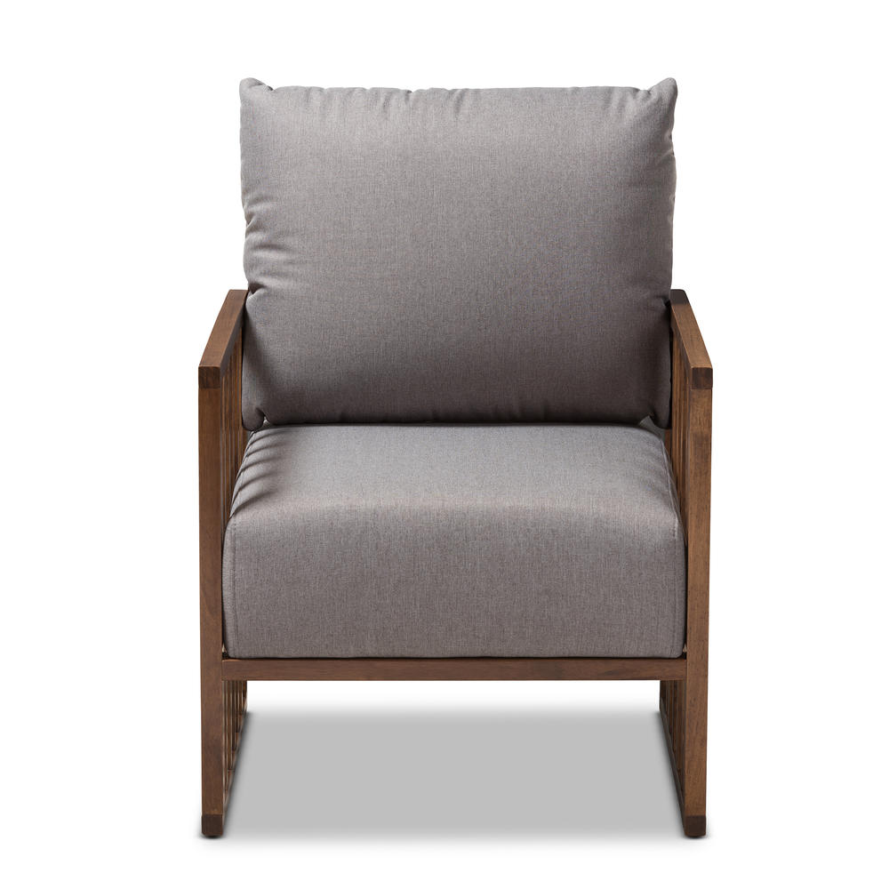 Baxton Studio Rondel Retro Upholstered Accent Chair - Gray