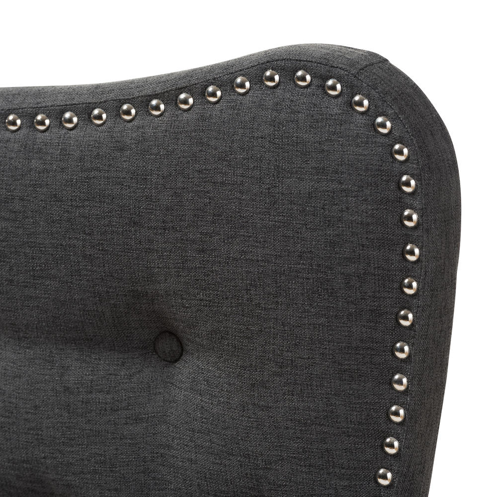 Baxton Studio Full-Size Emma Contemporary Upholstered Headboard - Dark Gray