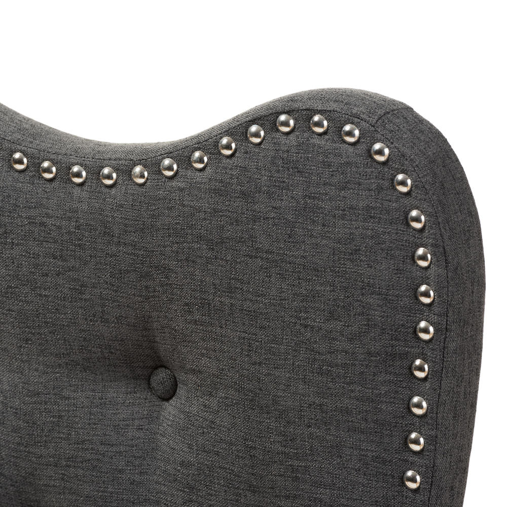 Baxton Studio Twin-Size Emma Contemporary Upholstered Headboard - Dark Gray
