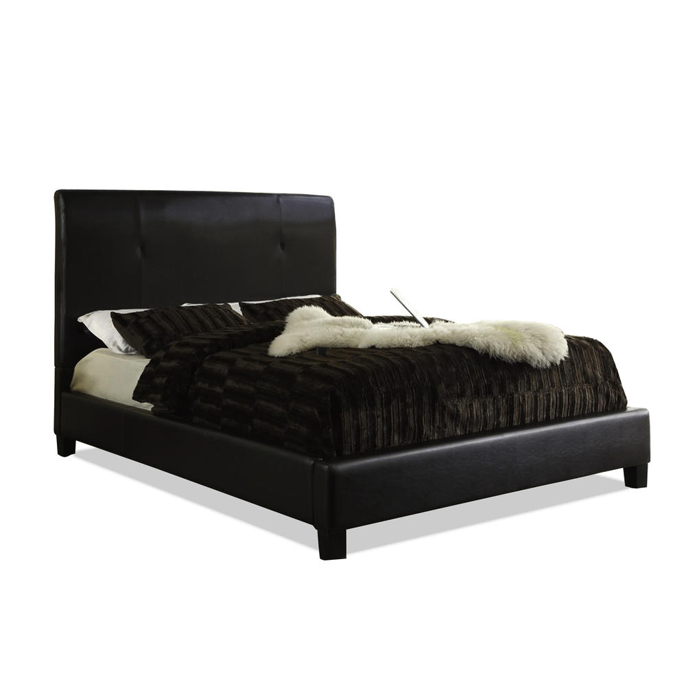 Baxton Studio Queen-Size Cambridge Contemporary Upholstered Bed - Dark Brown