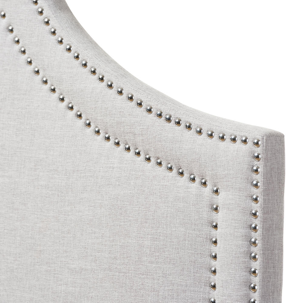 Baxton Studio Avignon Modern and Contemporary Greyish Beige Fabric Upholstered Full Size Headboard