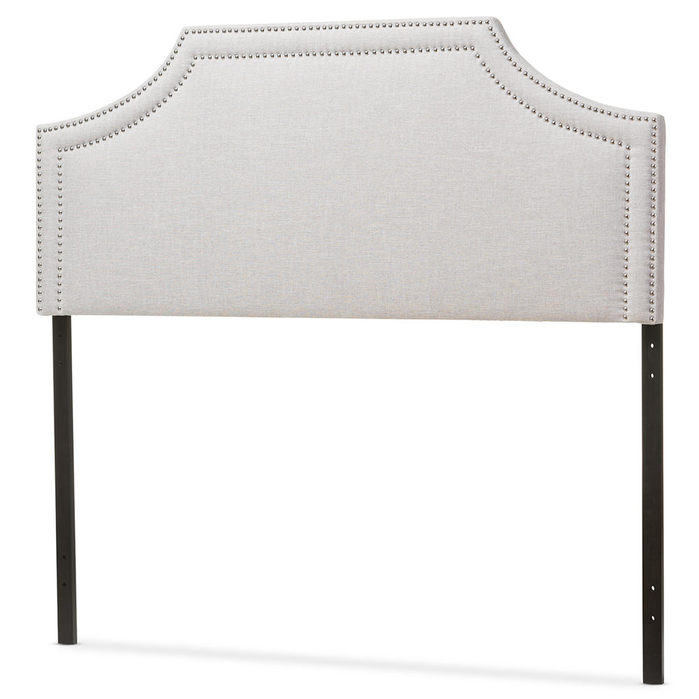 Baxton Studio Avignon Modern and Contemporary Greyish Beige Fabric Upholstered Queen Size Headboard