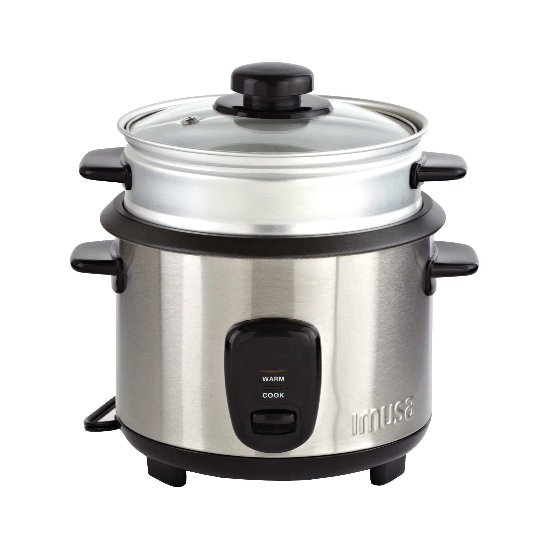 Imusa GAU-00023 10-Cup Rice Cooker with Steam Tray