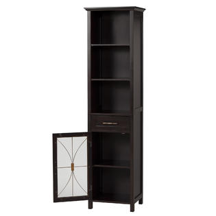Elegant Home Delaney Linen Cabinet With 1 Drawer And 3 Open