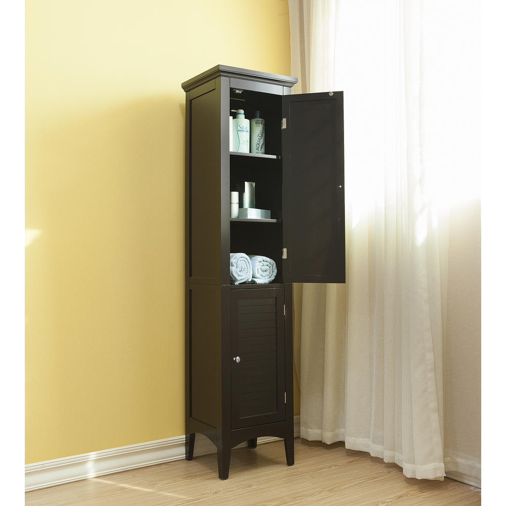 Elegant Home Fashions Slone Linen Tower with 2 Shutter Doors