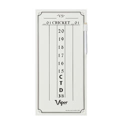 Viper by GLD Product Viper Dry Erase Scoreboard, Cricket And 01 Dart Games, White, 15.375" H X 7.875" W
