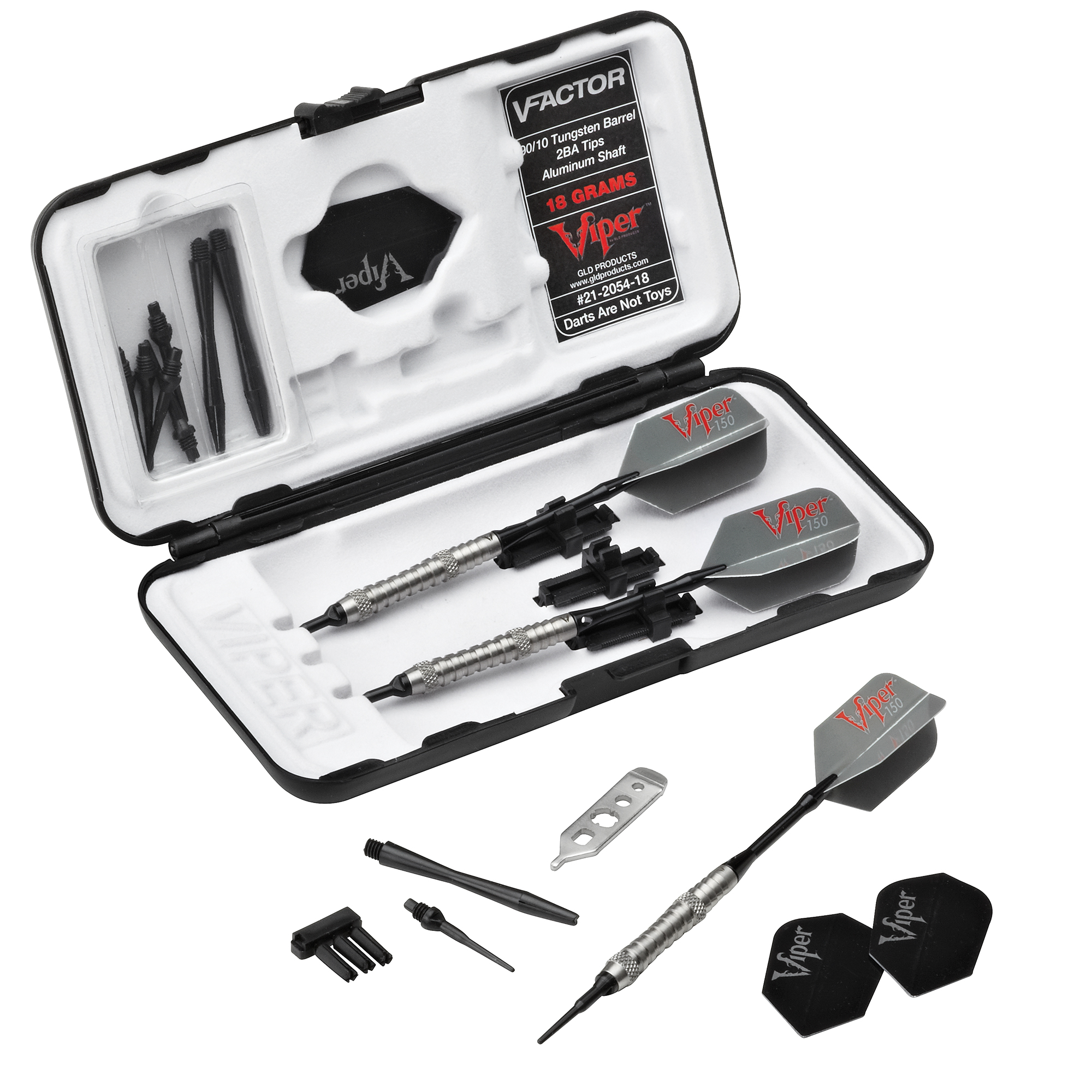 Viper Diamond Soft Tip Dartspitzen – 2BA Gewinde, 3,2 Cm Lang, In Schwarz (500/1000 Stück)