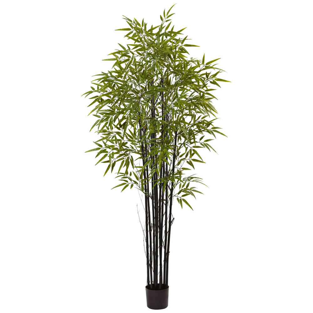 Nearly Natural Black Bamboo Tree x 9 with 1470 Leaves UV Resistant (Indoor/Outdoor)