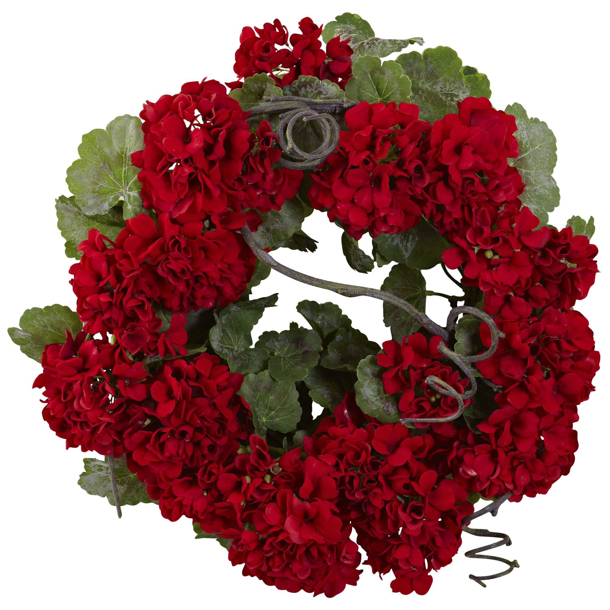17&#8221; Geranium Wreath