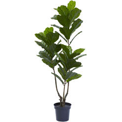 Nearly Natural 5449 65 in. Fiddle Leaf Tree UV Resistant - Indoor & Outdoor