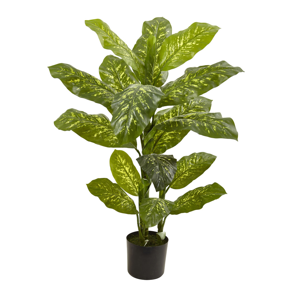 Nearly Natural 4&#8217; Dieffenbachia Plant (Real Touch)