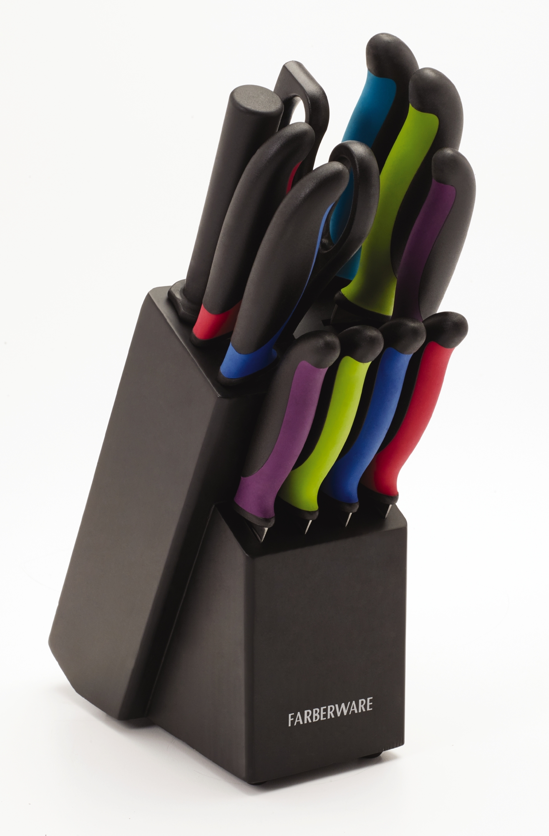 Farberware 12-Pc. Two-Tone Multicolor Knife Set, Multi Farberware 12-Pc. Two-Tone Multicolor Knife Set, Multi