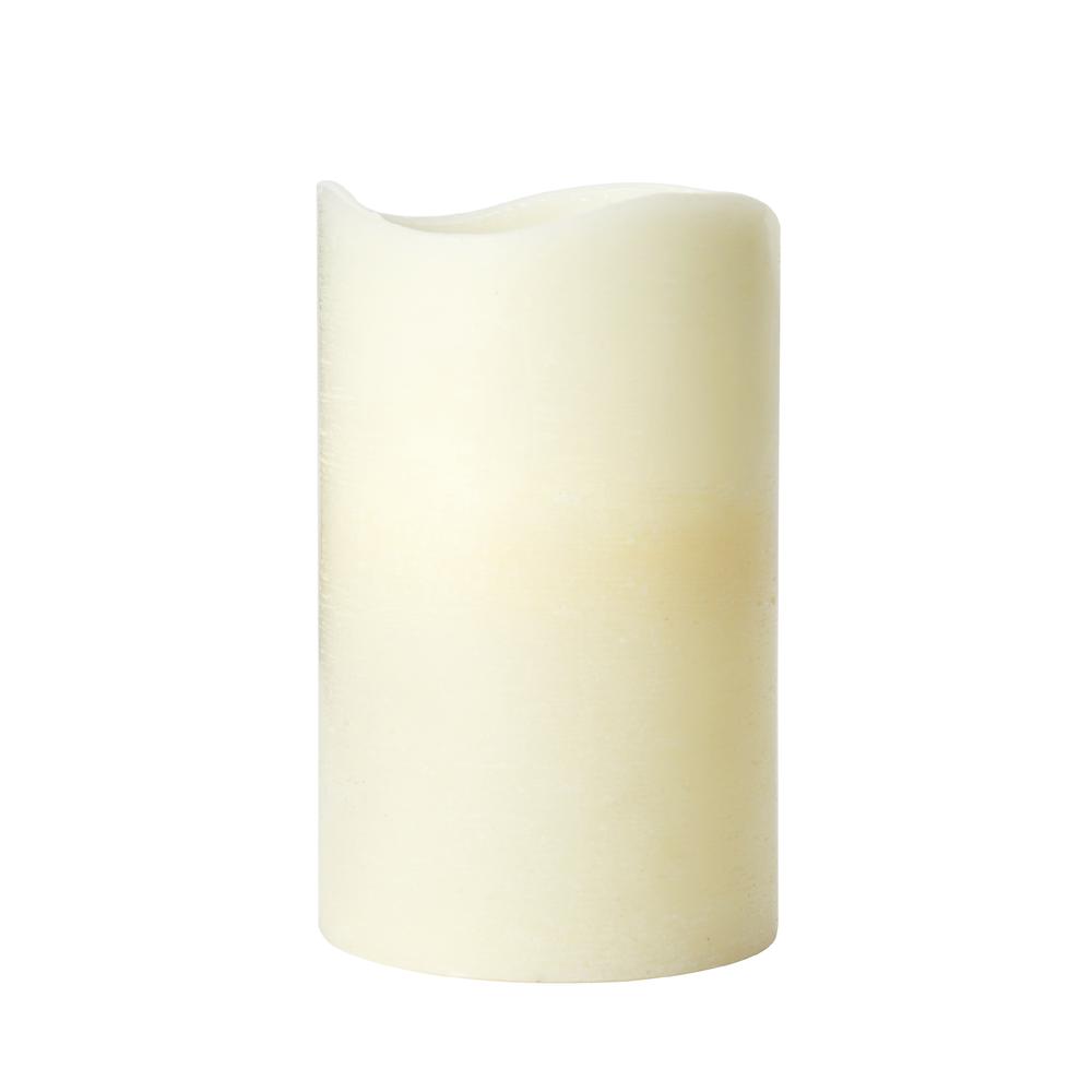 Bombay 5x10 Distressed Ivory Led Candle