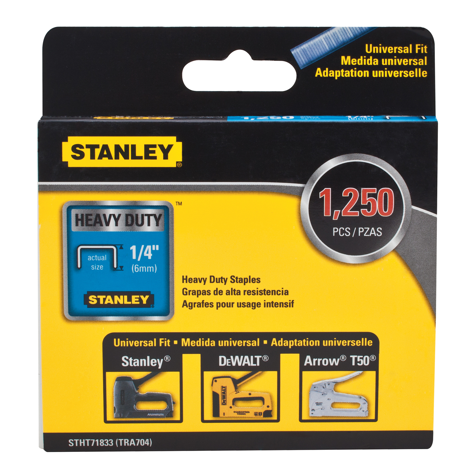 Stanley 1/4" Steel Heavy Duty Staples
