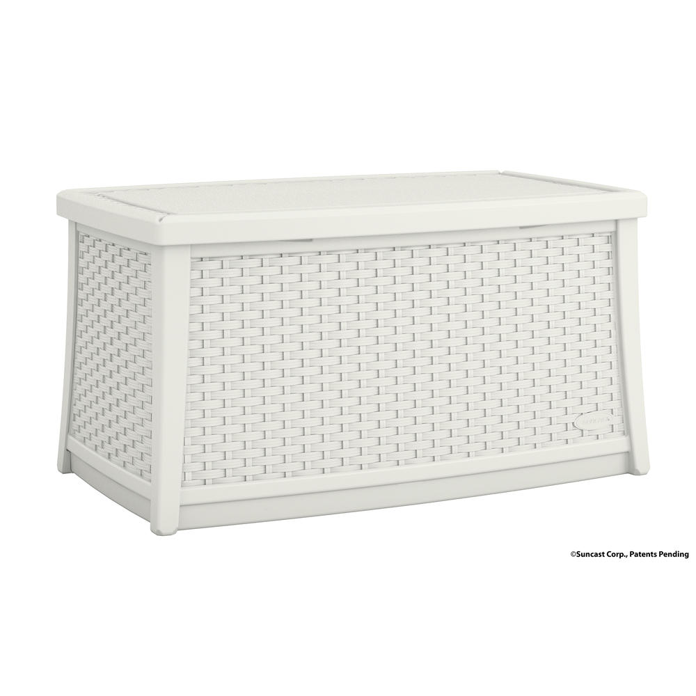 Suncast ELEMENTS™ Coffee Table with Storage, White   Outdoor Living