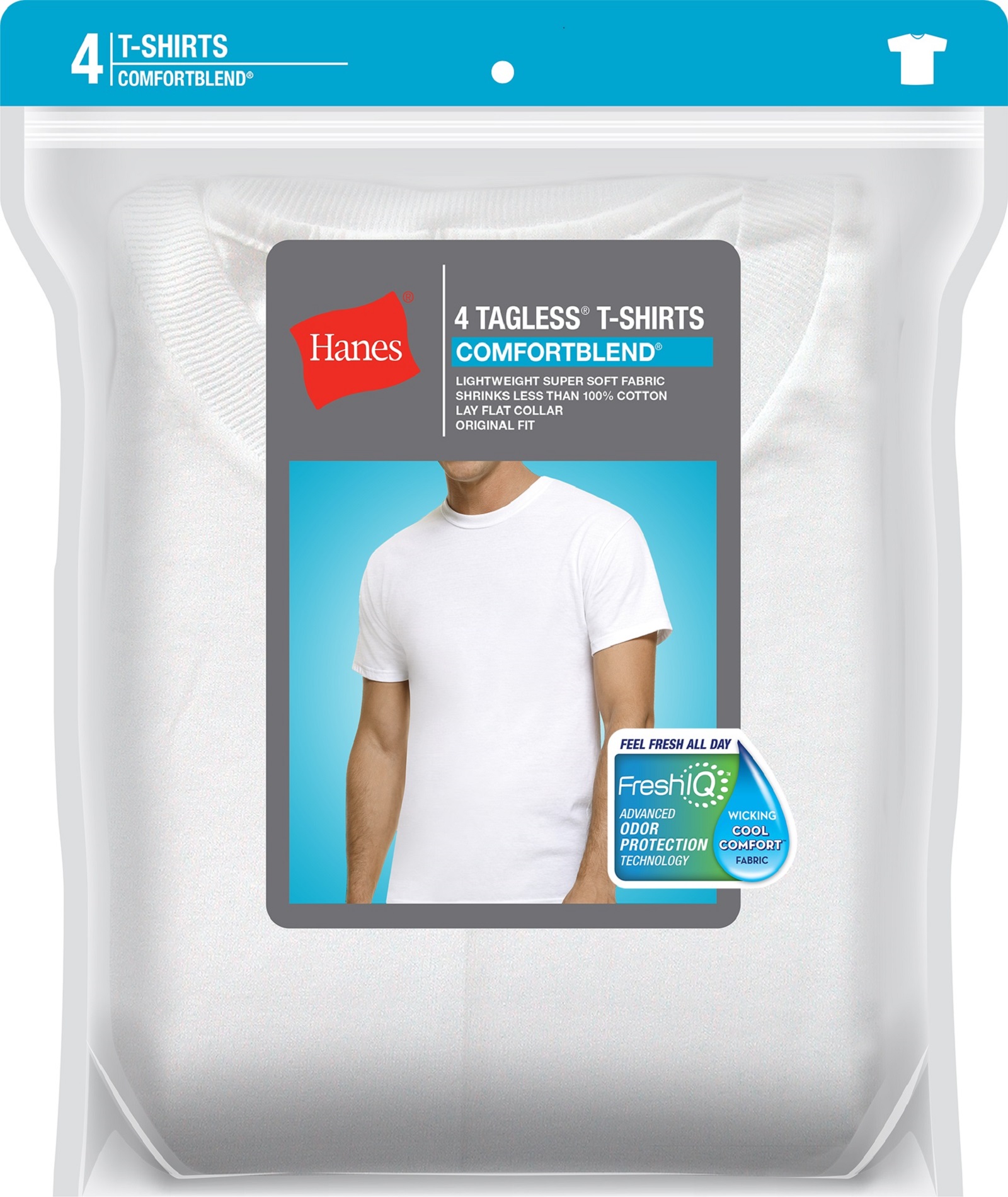 Hanes Men’s 4-Pack ComfortBlend T-Shirts