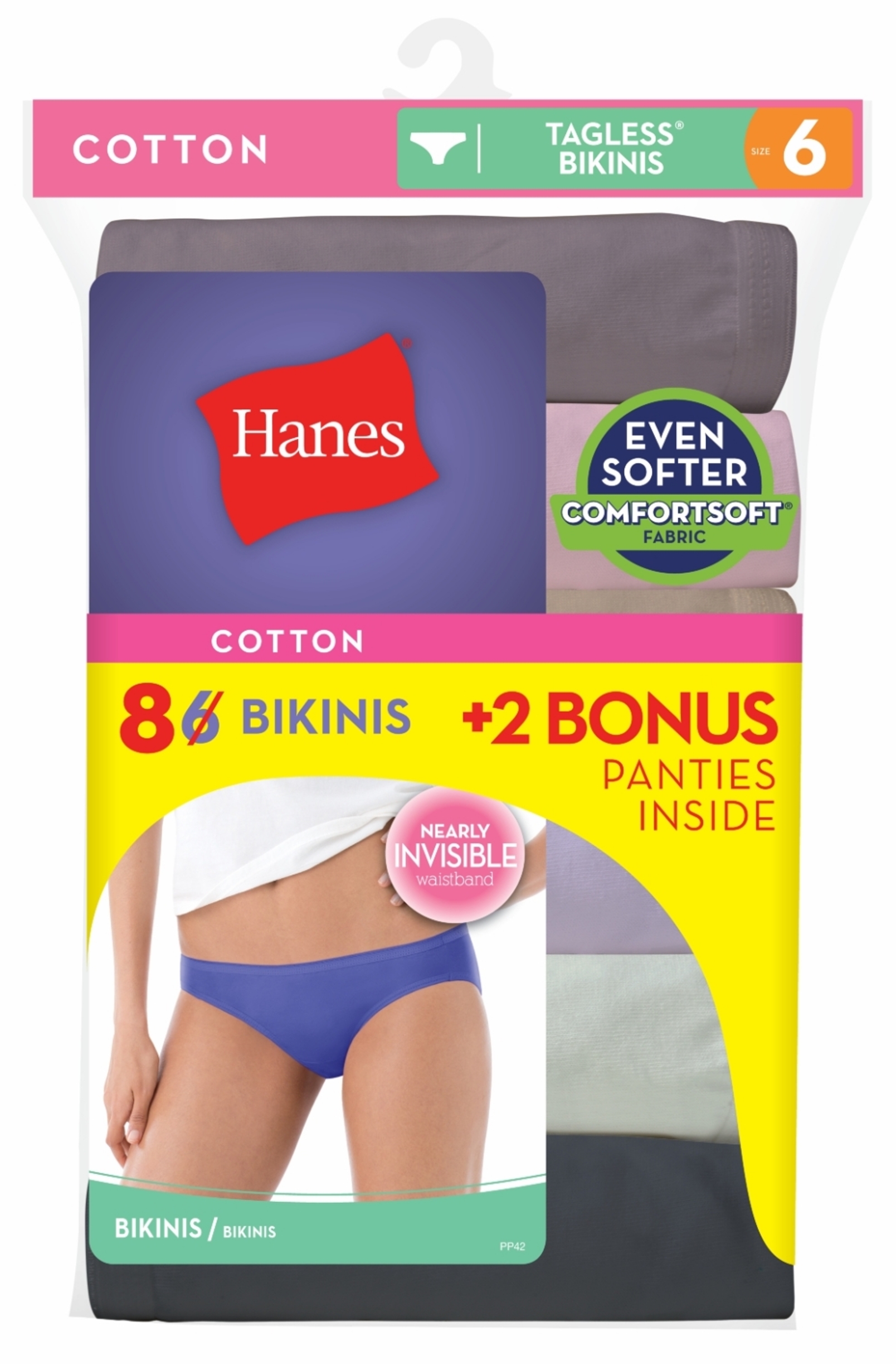 Hanes Women's 8-Pack Bikini Panties