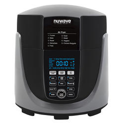 Nuwave 6012664 6 qt. Duet Black Programmable Digital Air Fryer with Pressure Cooker