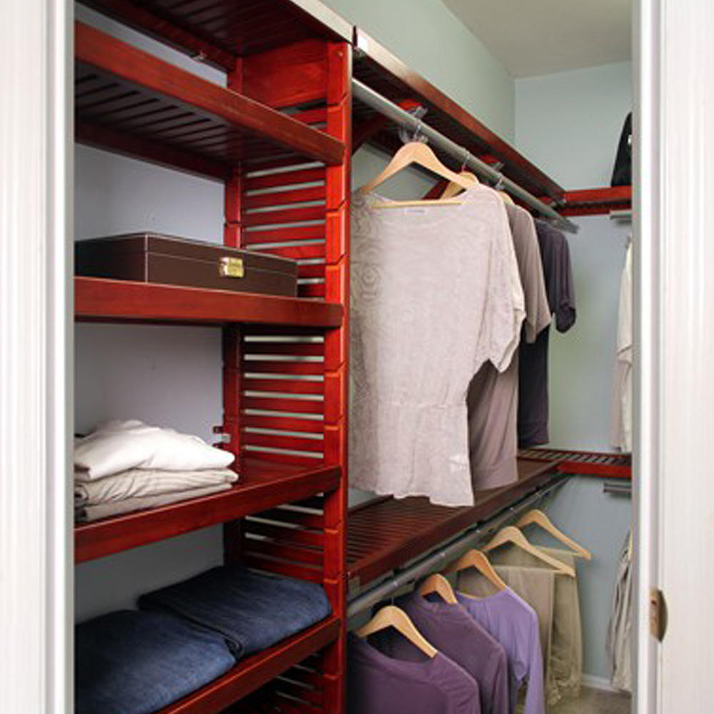John Louis Home 16" Deluxe Closet System - Red Mahogany