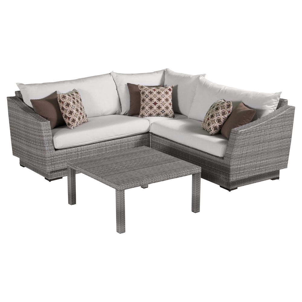 RST Brands Cannes&#8482; 4pc Corner Sectional Set with Moroccan Cream Cushions