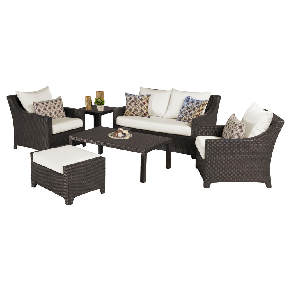 RST Brands Deco™  6pc Love and Club Deep Seating Set with Moroccan Cream Cushions