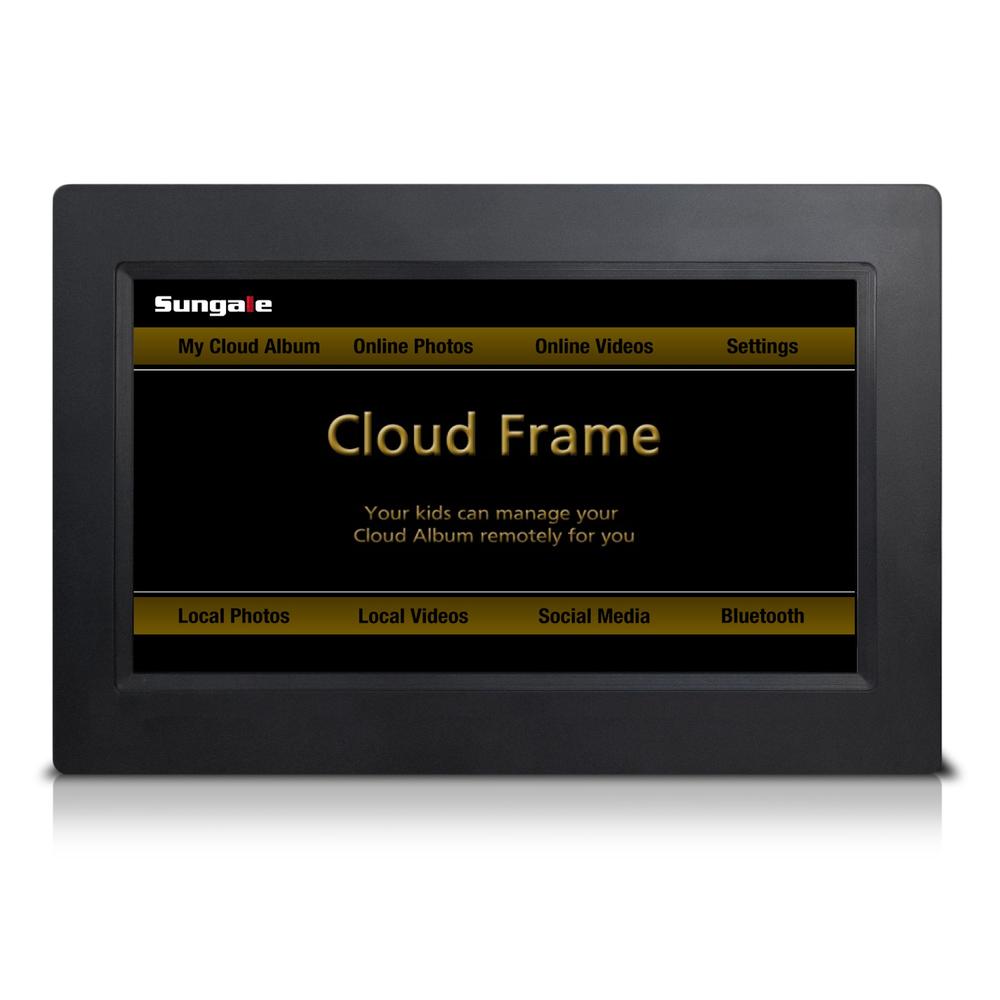 Sungale CPF1032 10" Smart WiFi Cloud Digital Frame w/ touch screen, free Cloud storage, real-time photos, Movie, Social Media, Browser, all apps