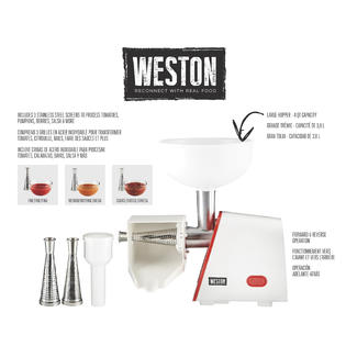 Weston 82-0250-W Deluxe Electric Tomato Strainer