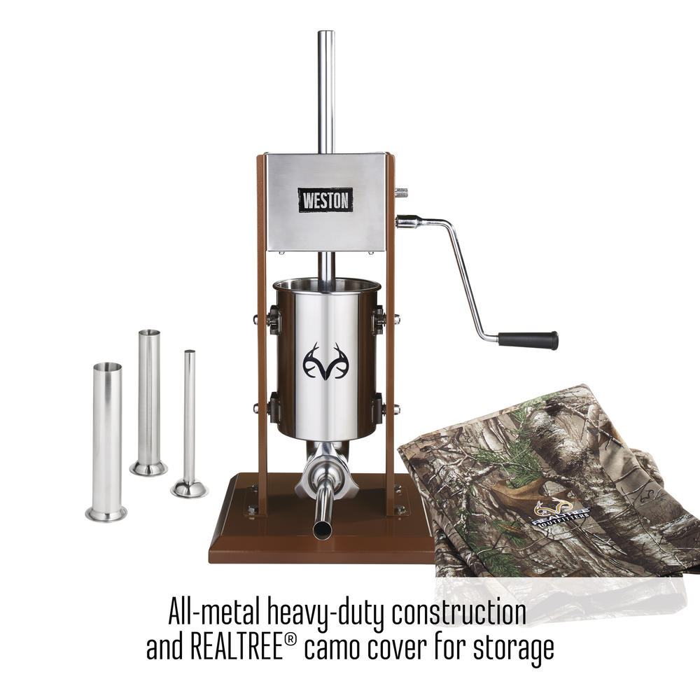 Realtree Vertical Sausage Stuffer - 7 lb Capacity with Cover