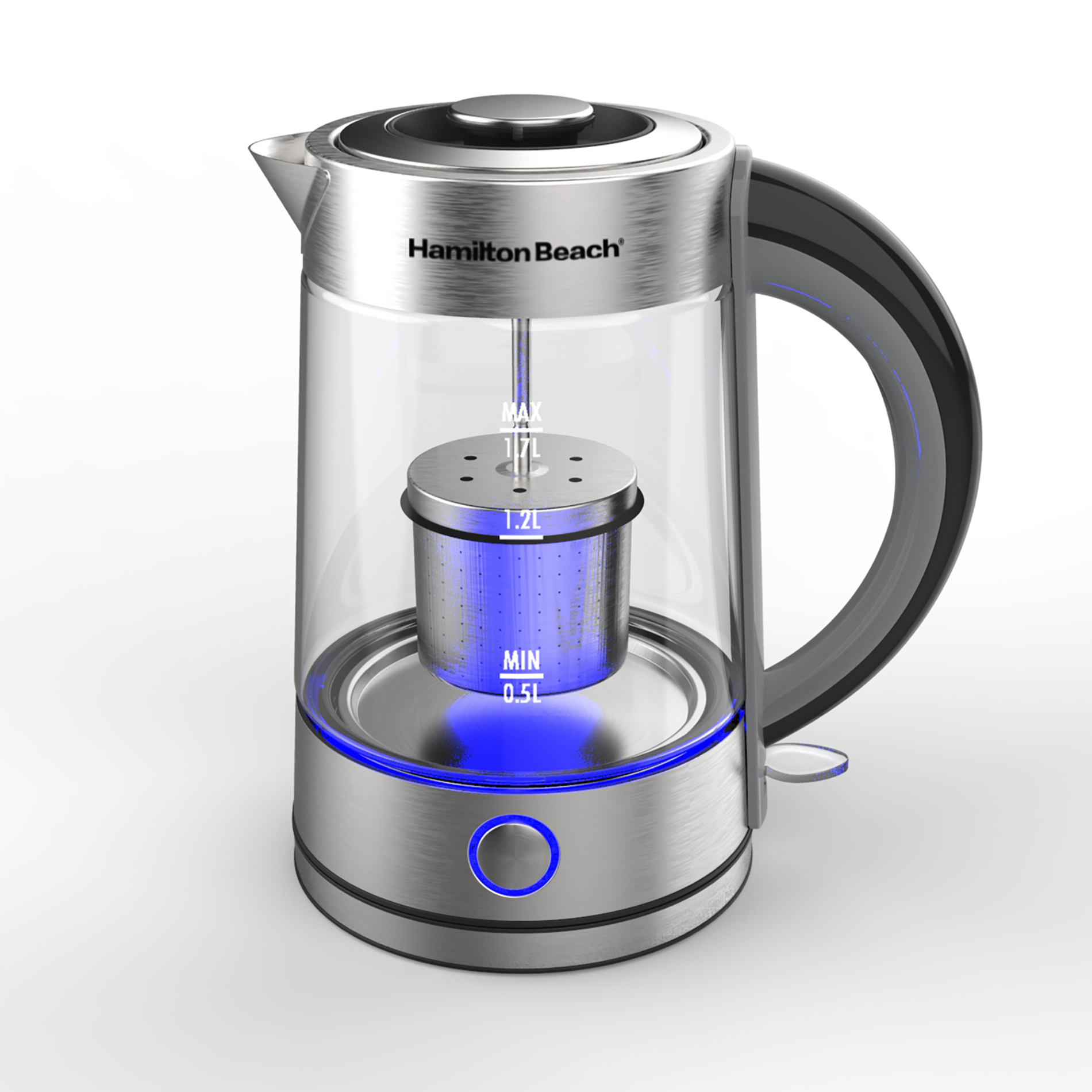 hamilton beach 1.7 l glass kettle