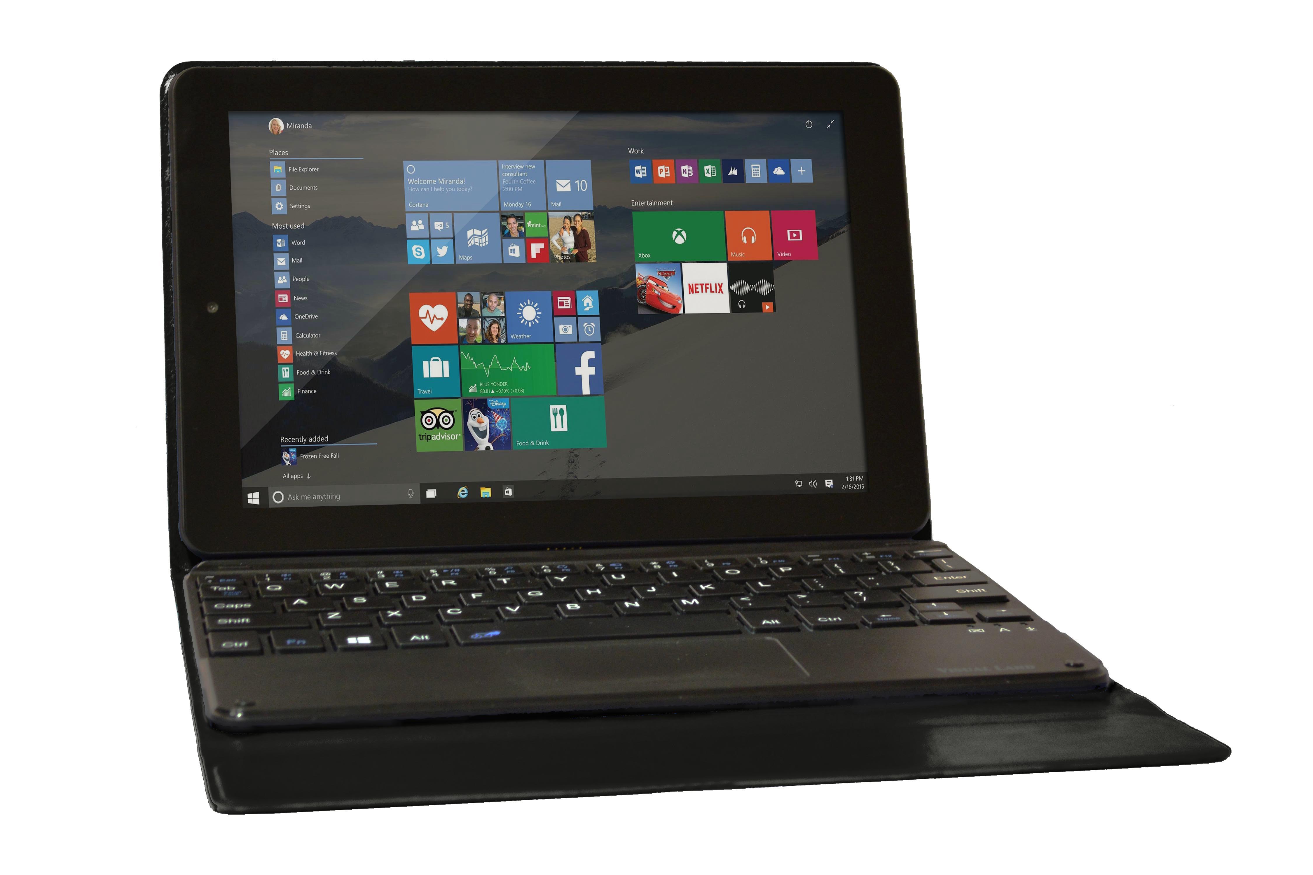 Visual Land ME9W32GBBLK Premier 9 Quad-Core 32GB Windows 10 Tablet with