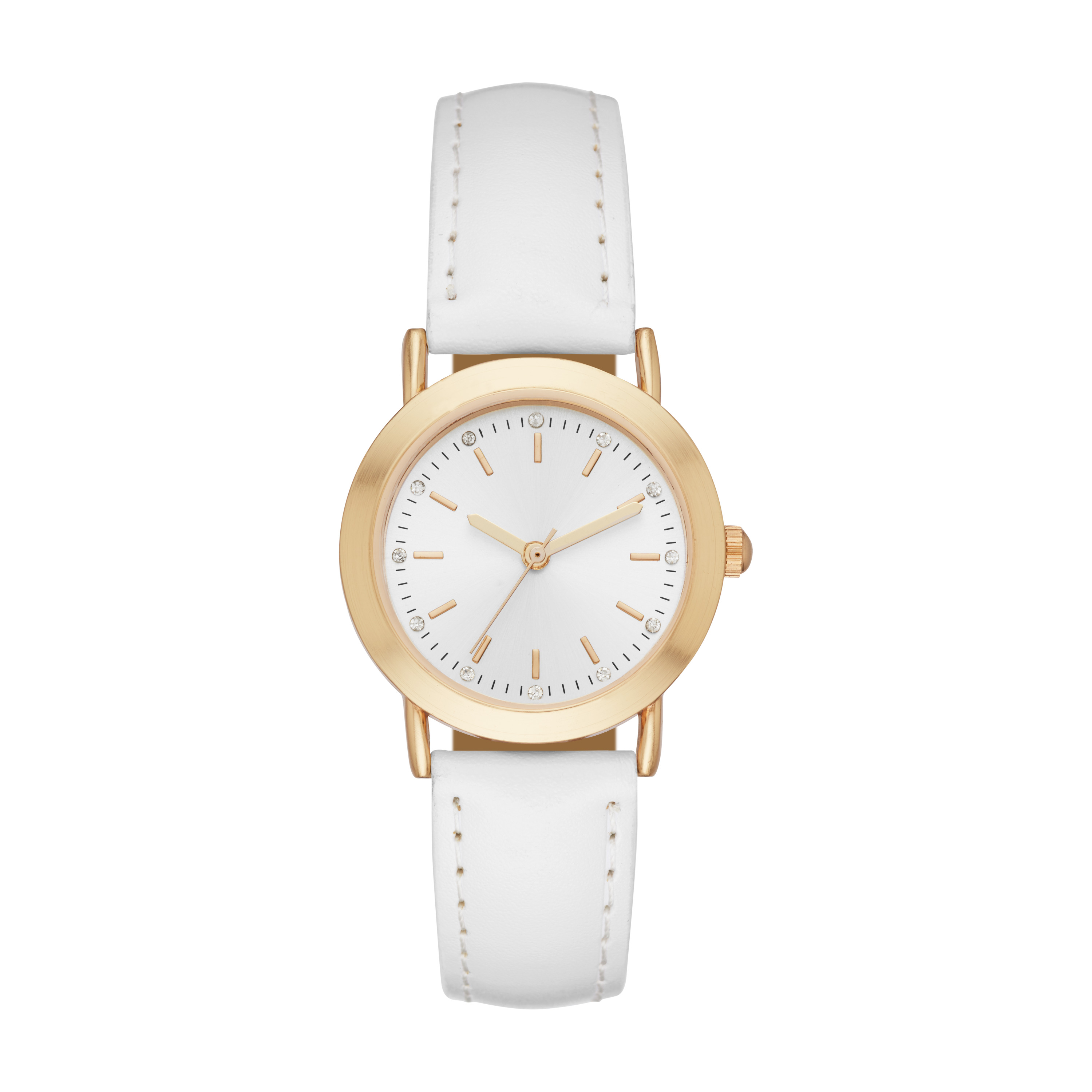 Ladies Rose Gold Watch With  Grey Strap