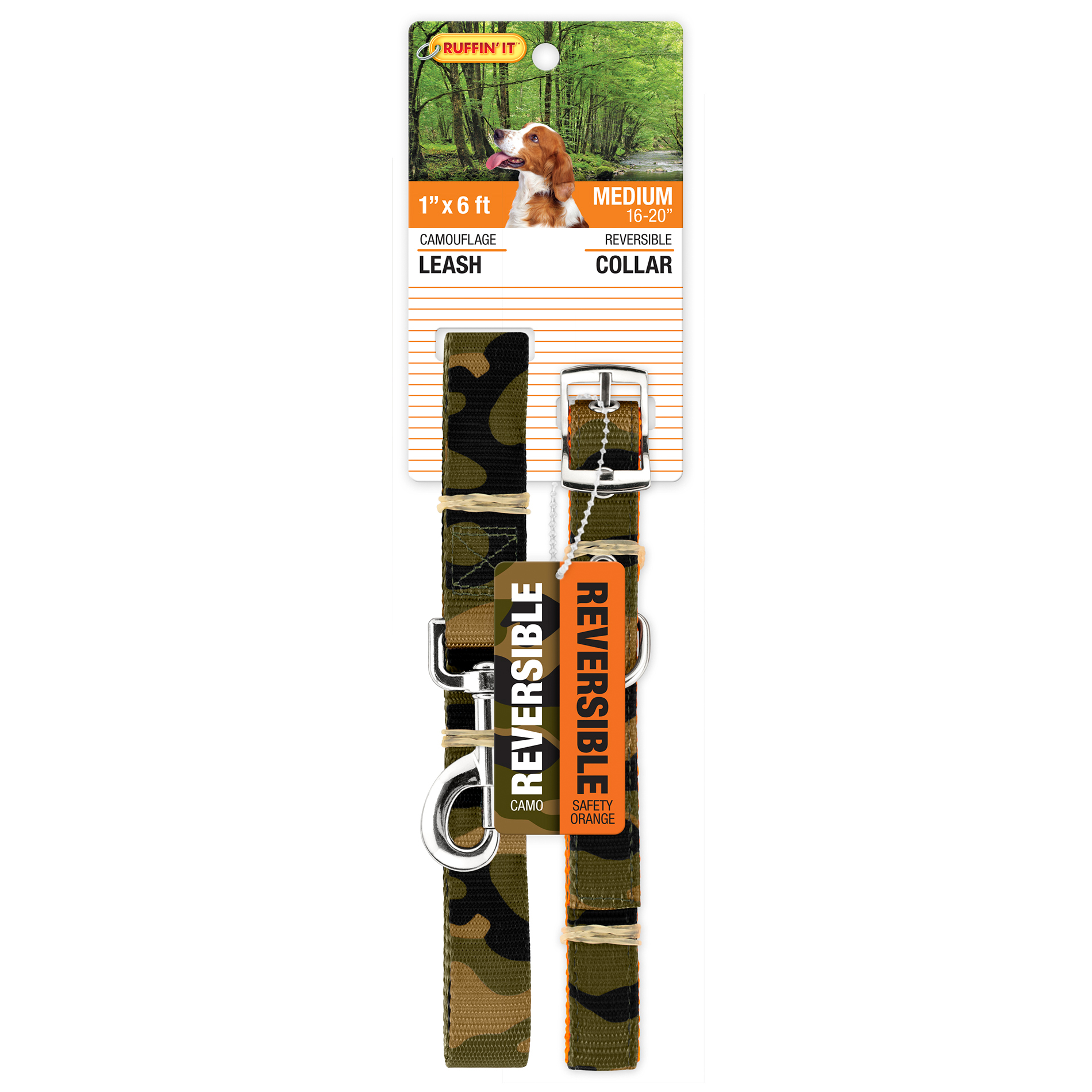 Westminster Ruffin' It Camo Leash & Reversible Collar Set