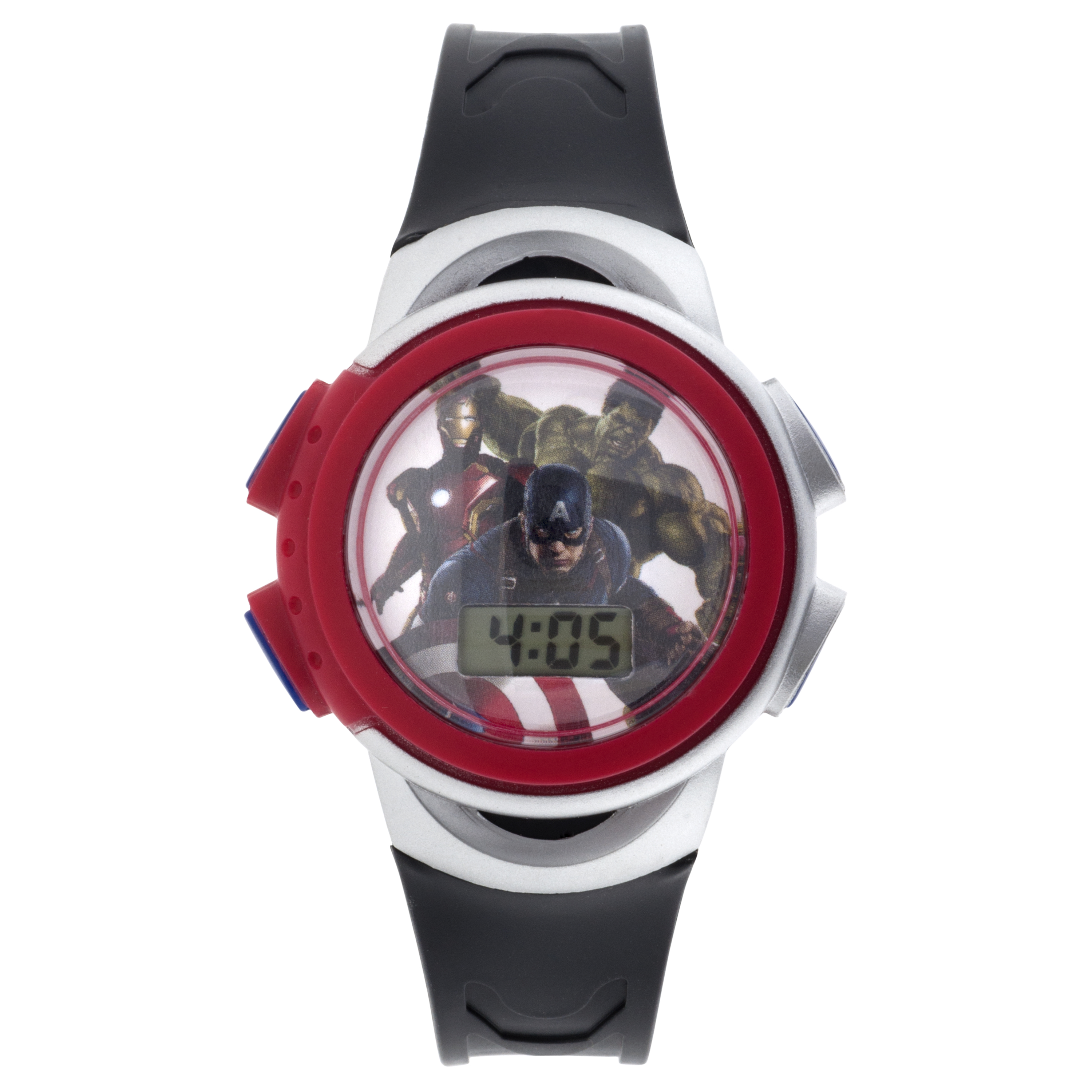 Marvel Avengers LCD Watch with Character Tin Marvel Avengers LCD Watch with Character Tin