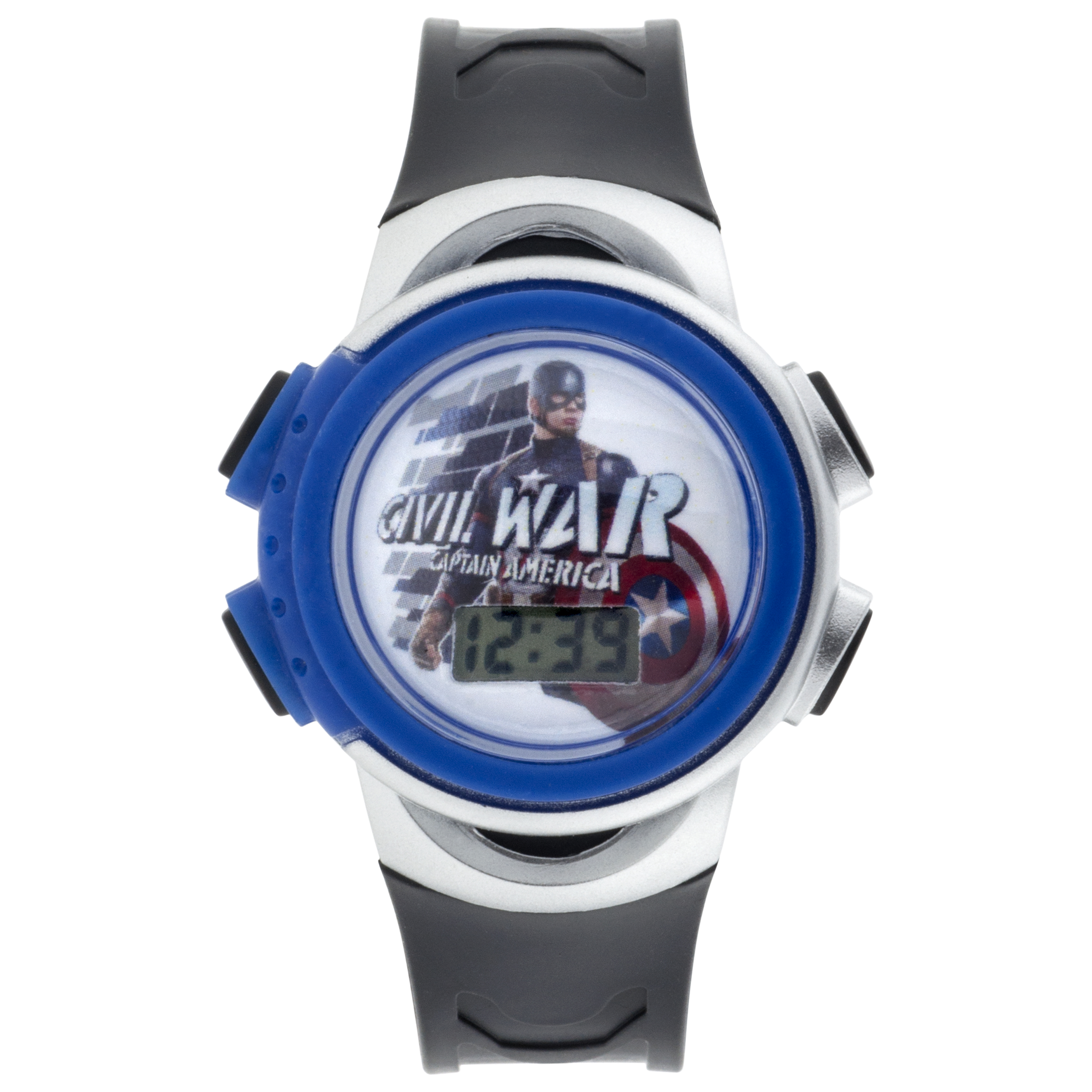 Marvel Captain America Civil War LCD Watch with Character Tin Marvel Captain America Civil War LCD Watch with Character Tin