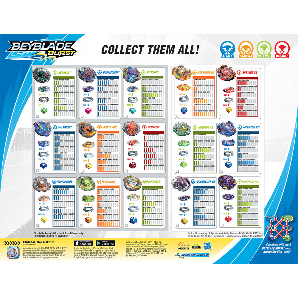 Beyblade 2-Pack Burst Tops - Roktavor R2/Xcalius