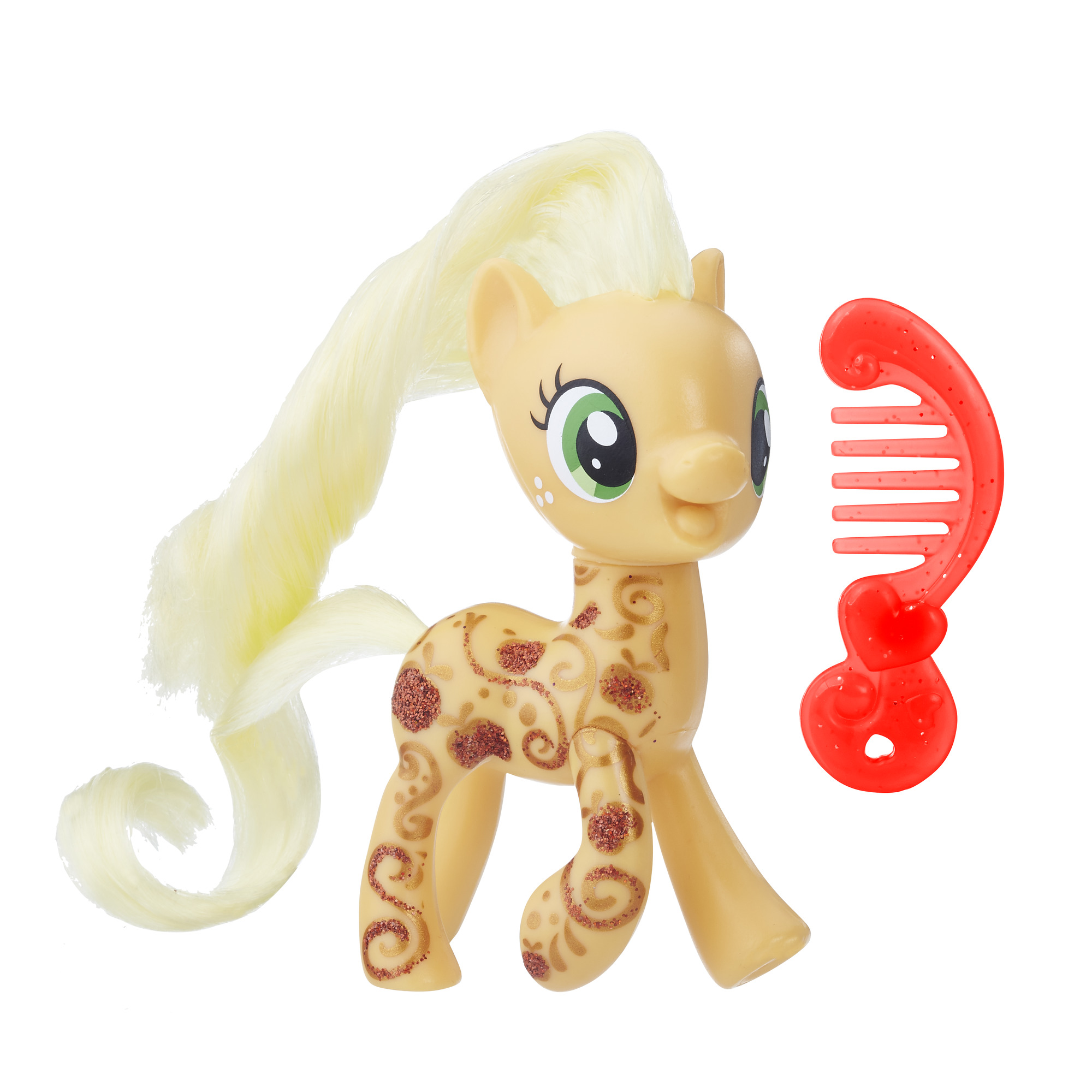 Hasbro My Little Pony Applejack Glitter Design Pony Figure Hasbro My Little Pony Applejack Glitter Design Pony Figure