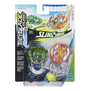 Hasbro Beyblade 2 Pack Burst Turbo Slingshock Tops Roktavor R4