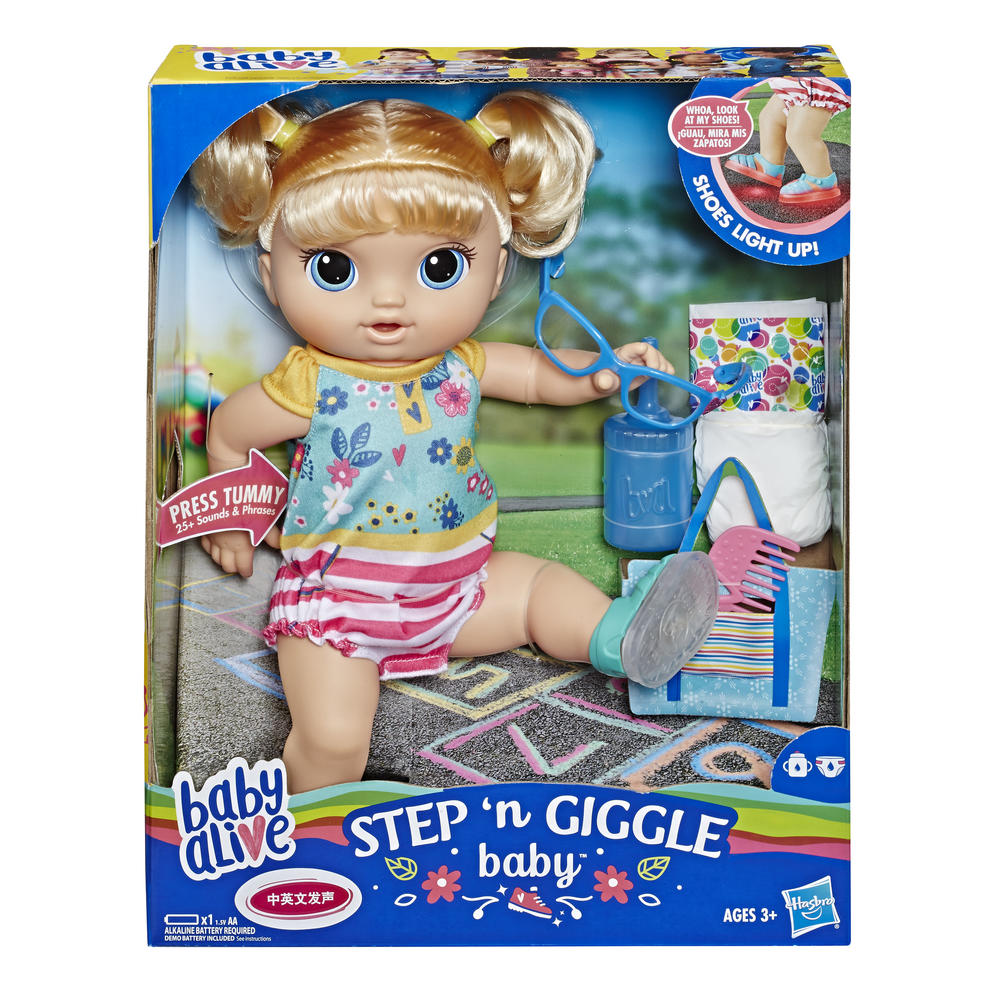 Baby Alive  Step &#8216;n Giggle Baby Blonde Hair Doll