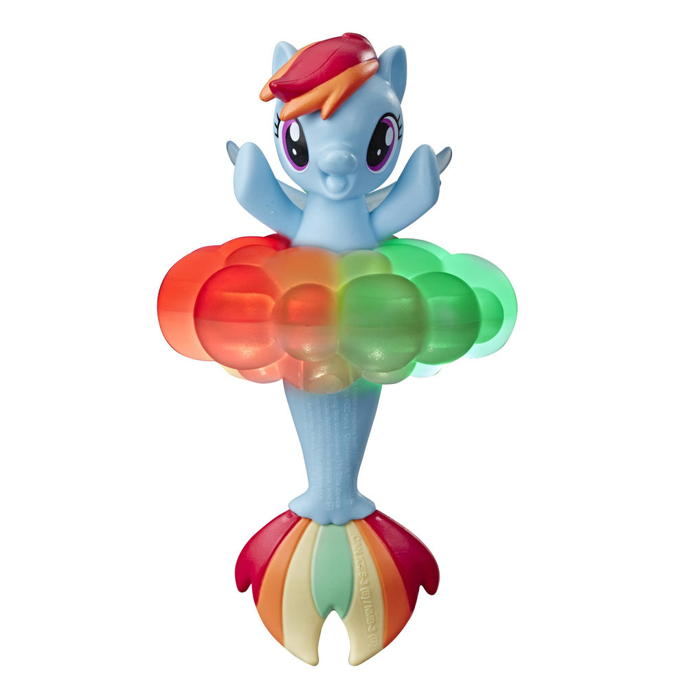 My Little Pony  Toy Rainbow Lights Fluttershy -- Floating Water-Play Seapony Figure with Lights, Kids Ages 3 Years Old and Up
