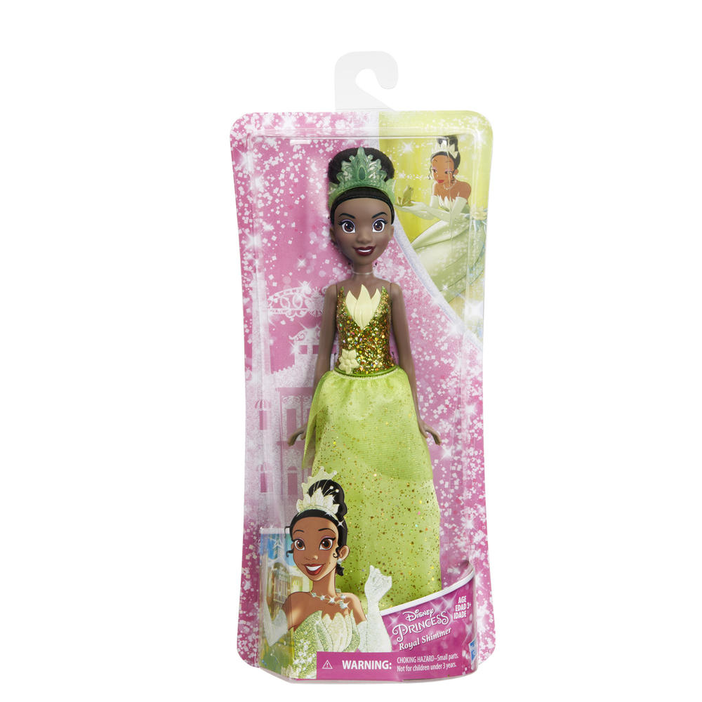 Disney Princess Royal Shimmer Tiana Fashion Doll with Skirt That Sparkles, Tiara, and Shoes