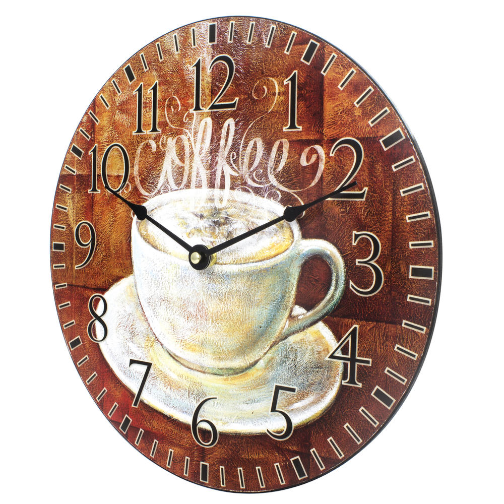 La Crosse Clock La Crosse 404-2631C 12 inch Round Coffee D&#233;cor Analog Wall Clock