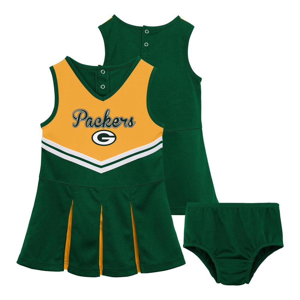 NFL Toddler Girls' Cheerleader Dress & Brief - Green Bay Packers