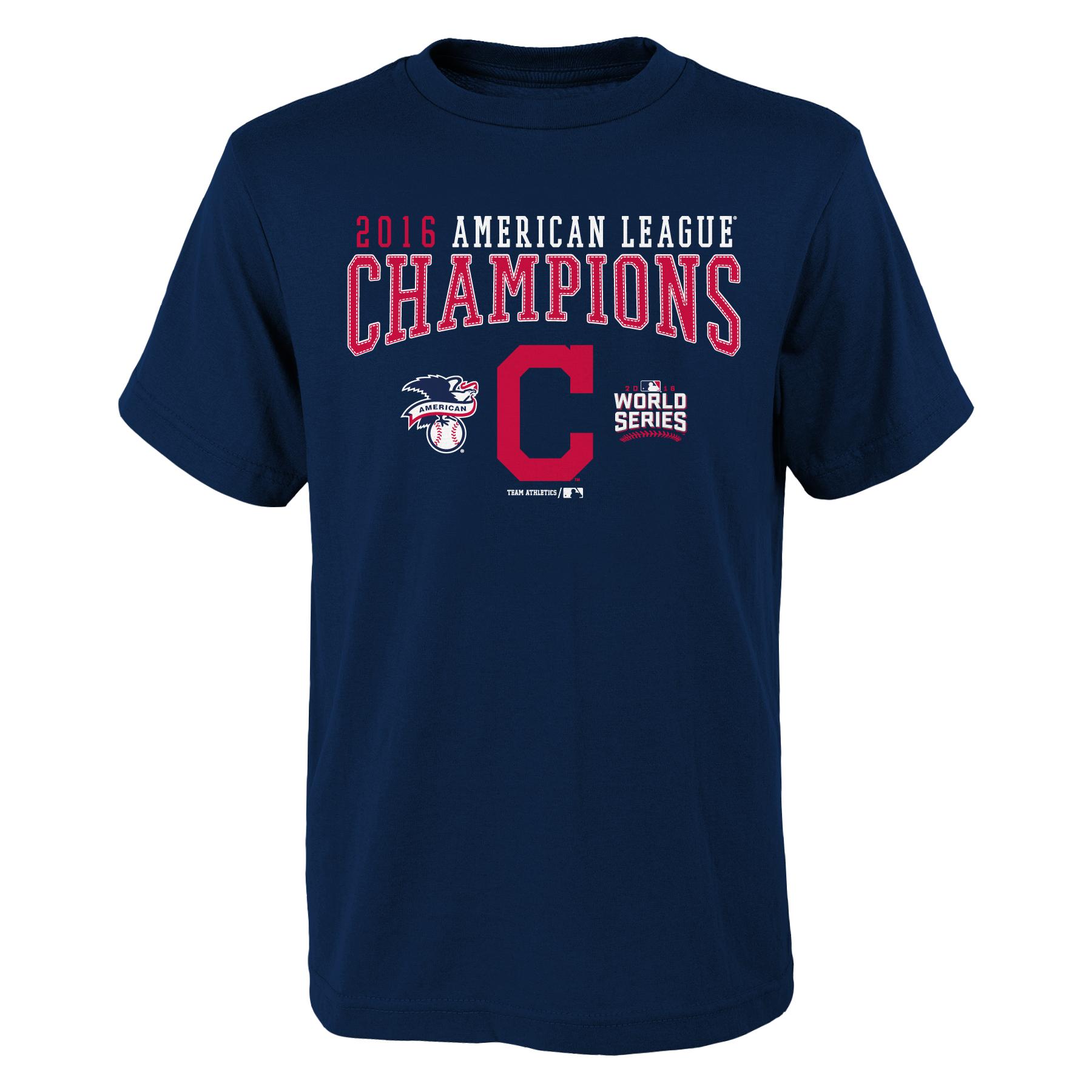 MLB Cleveland Indians 2016 American League Champions Boys' Crew Neck Tee, Size: Small MLB Cleveland Indians 2016 American League Champions Boys' Crew Neck Tee, Size: Small
