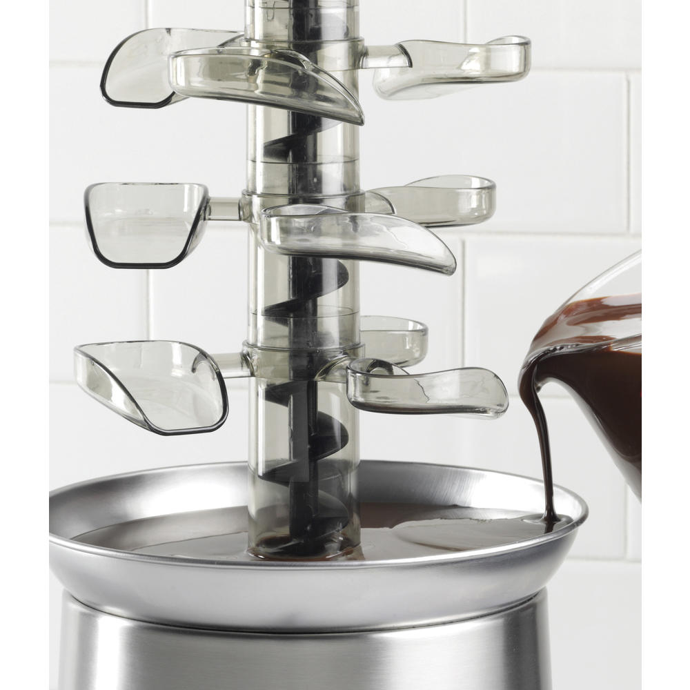 Nostalgia CFF1000 2-Pound Capacity Stainless Steel Cascading Chocolate Fondue Fountain