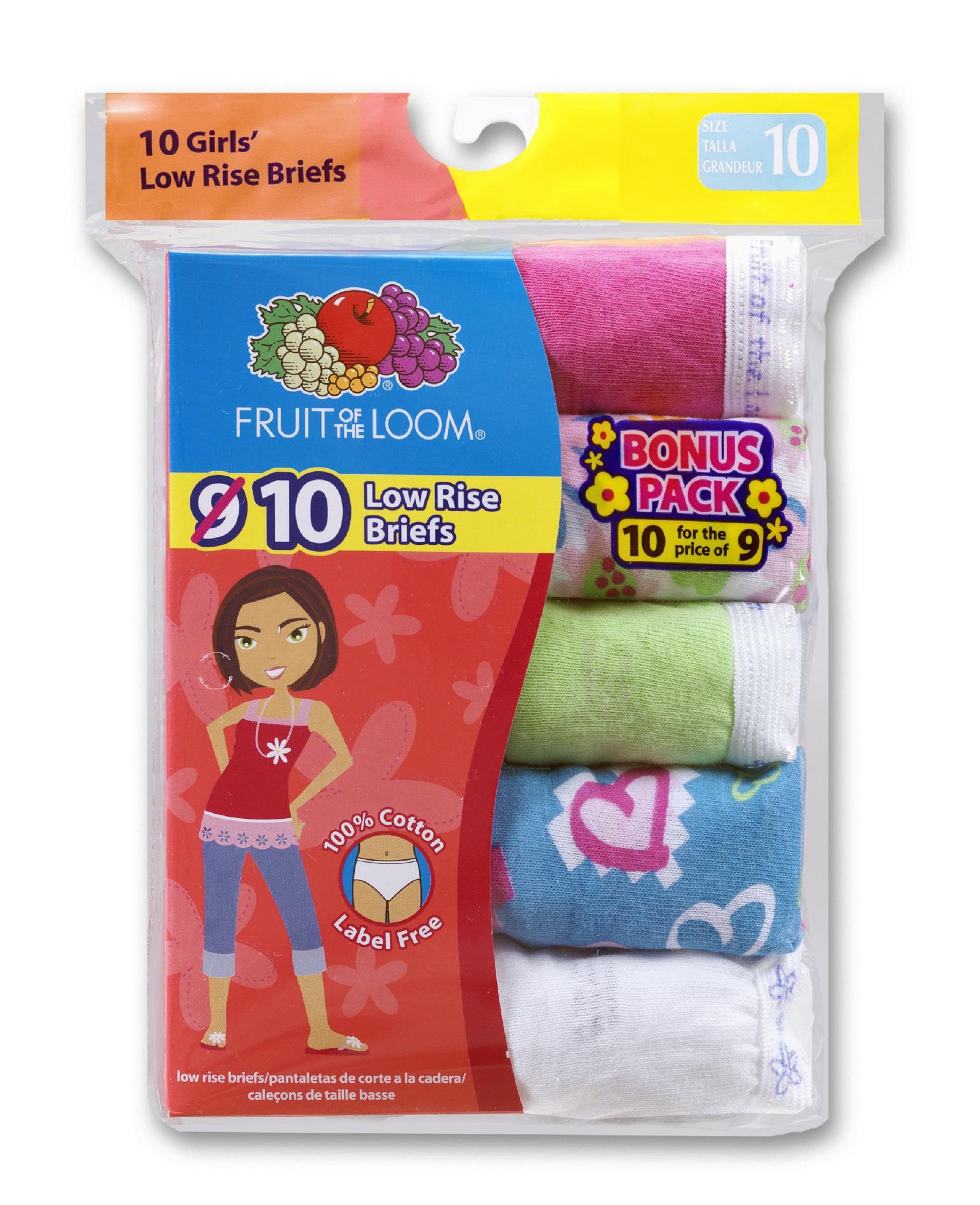 Fruit Of The Loom Girls 6-Pack Sports Bras - Cotton Built-up Training Bras For Tweens
