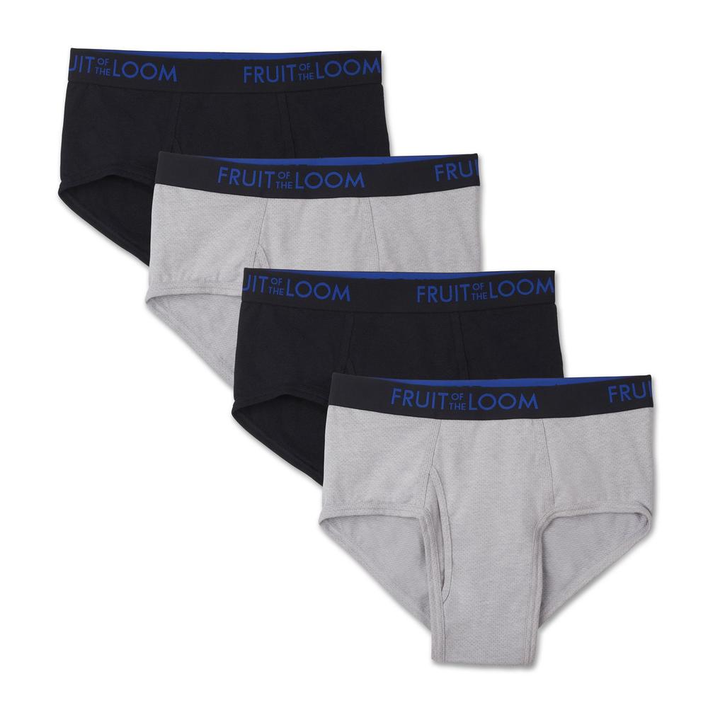 Fruit of the Loom Men's Men's 4-Pairs Breathable Mid-Rise Briefs - Assorted Colors