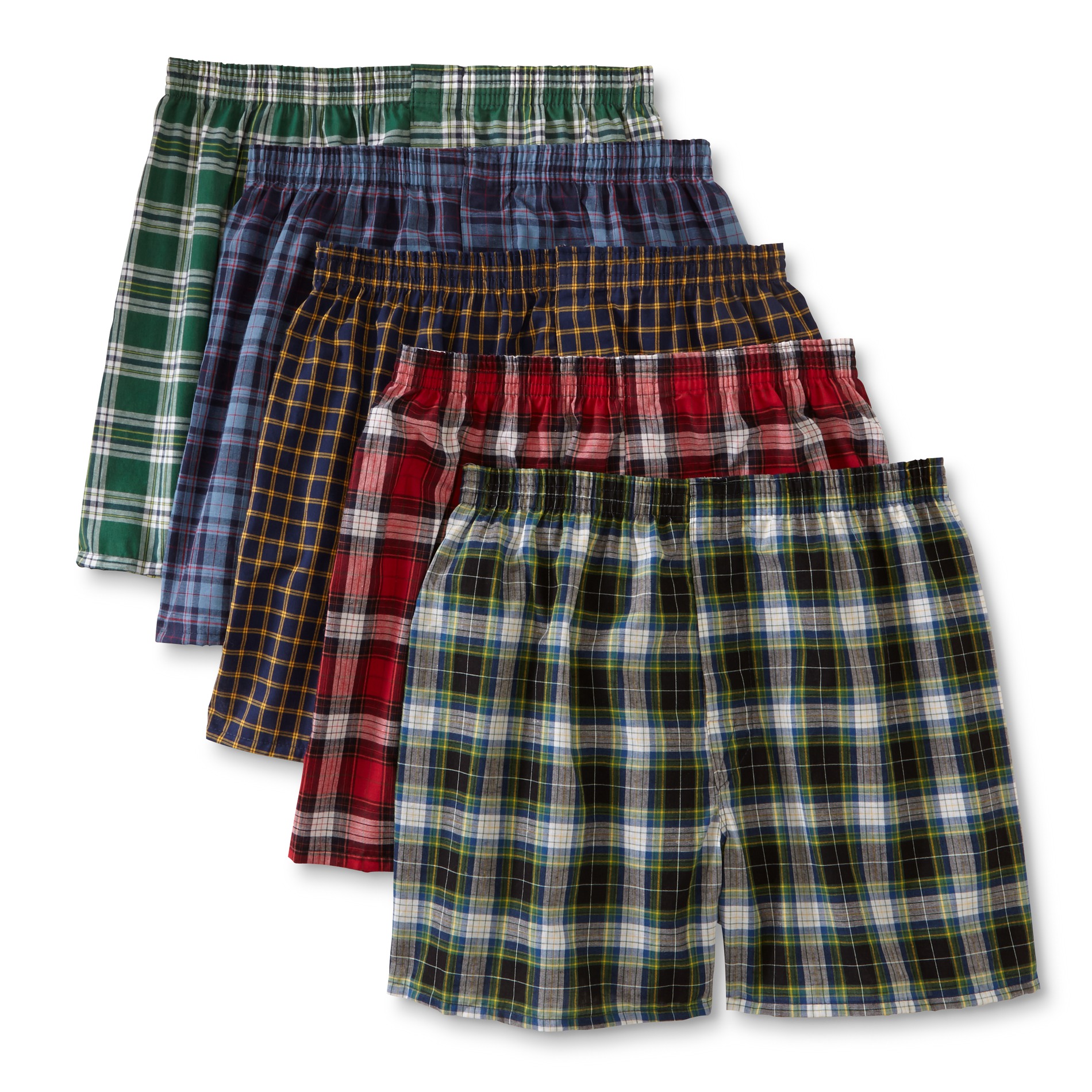 Fruit of the Loom Men's 7-Pairs Boxer Shorts - Plaid