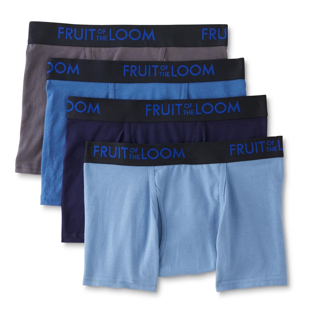Fruit of the Loom Men's 4-Pack Premium Short-Leg Boxer Briefs